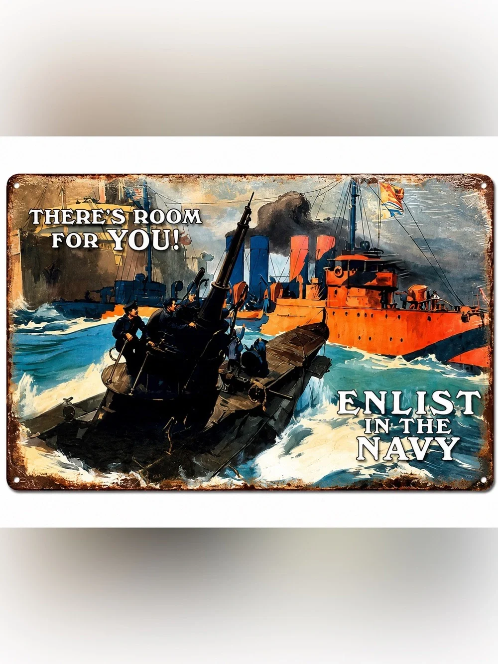 NEW Heavy Duty Steel There’s Room For You Enlist In The Navy Metal Sign